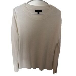 Banana Republic Essential Cozy Pullover Sweater white  Women's Size Small